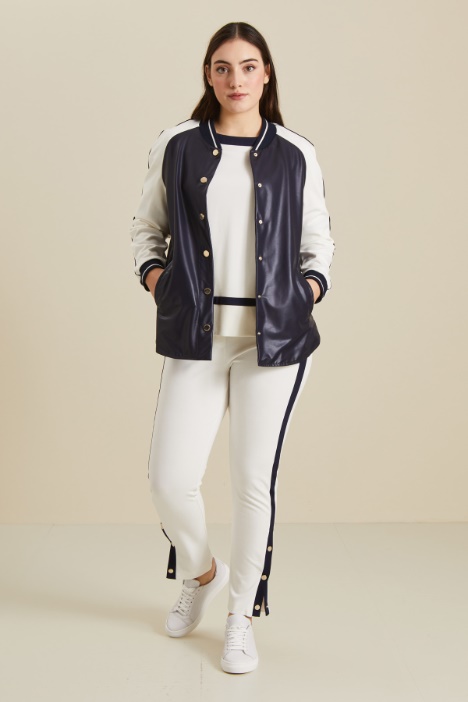 Giacca in jersey effetto pelle Fashion Market