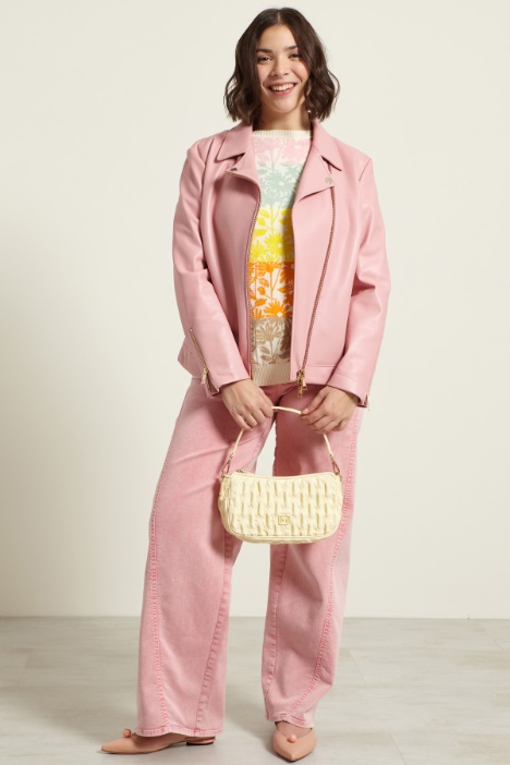 Biker in jersey spalmato Fashion Market