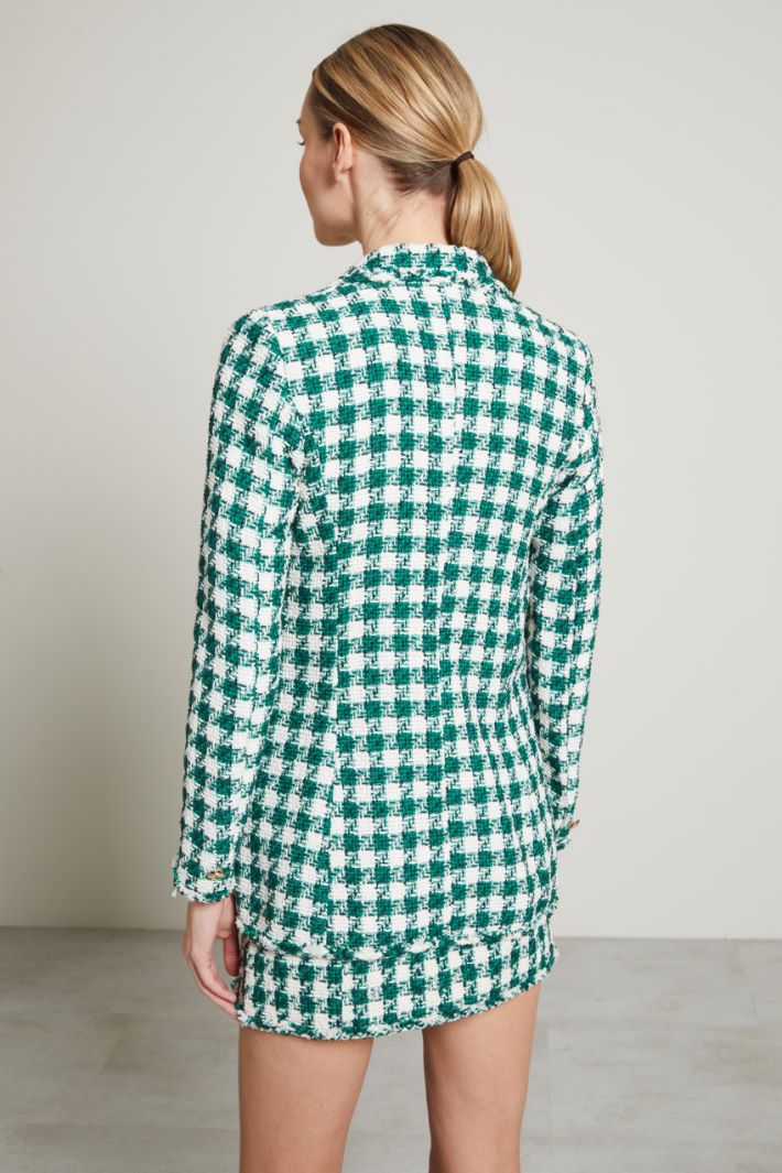Blazer monopetto in tweed Fashion Market - 4