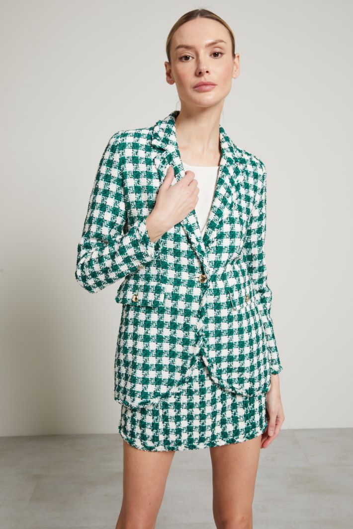 Blazer monopetto in tweed Fashion Market - 2