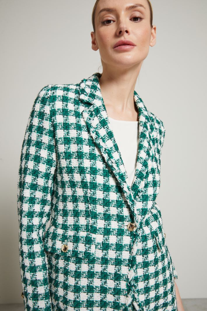 Blazer monopetto in tweed Fashion Market - 3