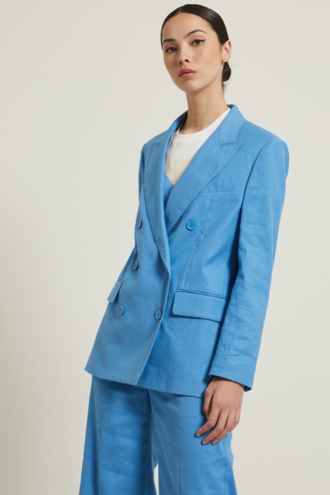 Blazer in lino e cotone Fashion Market