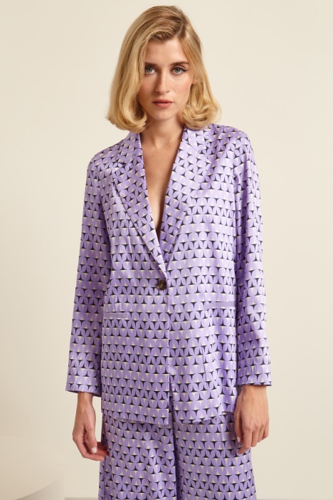 Blazer in twill stampato Fashion Market