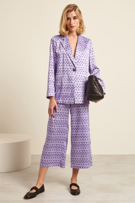 Blazer in twill stampato Fashion Market