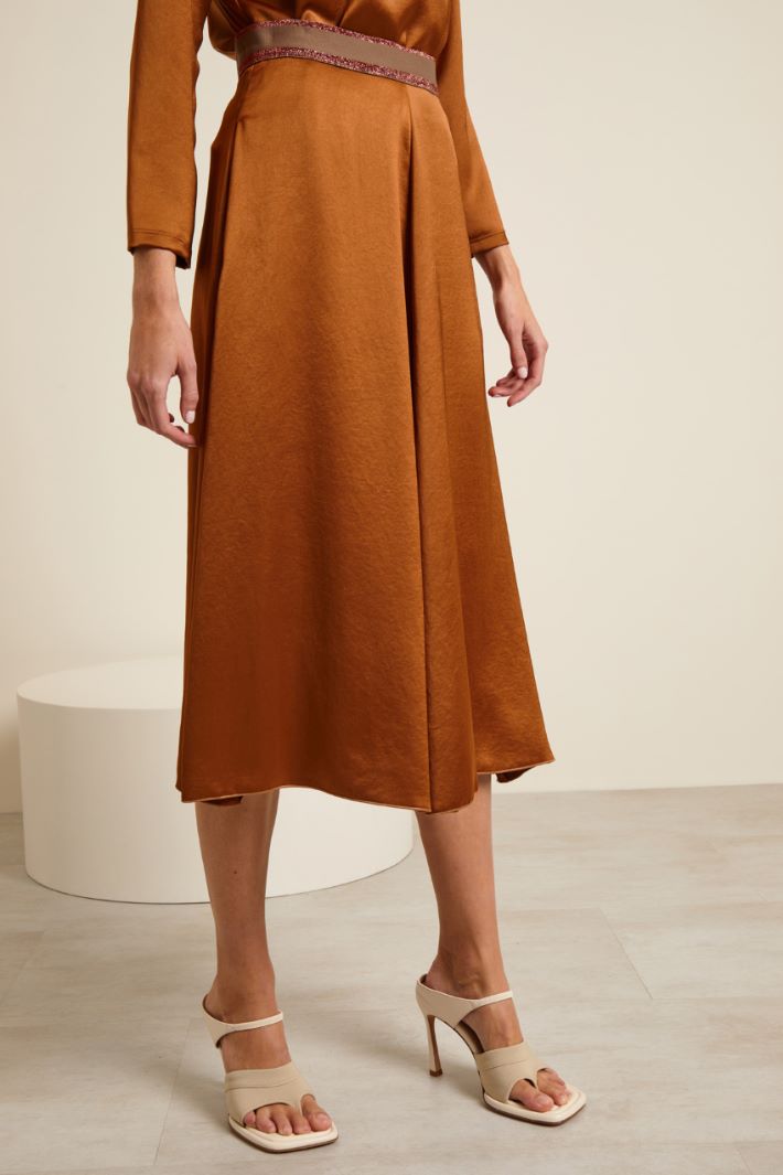 Gonna con elastico in vita - BRONZO - Fashion Market - 2