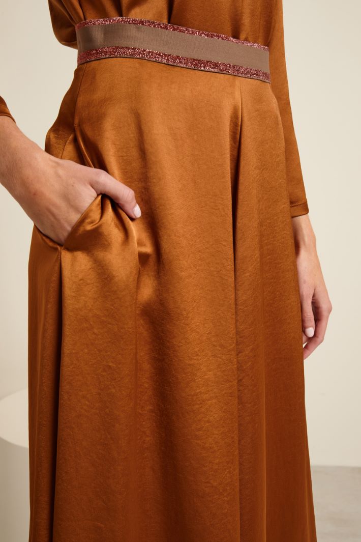 Gonna con elastico in vita - BRONZO - Fashion Market - 3