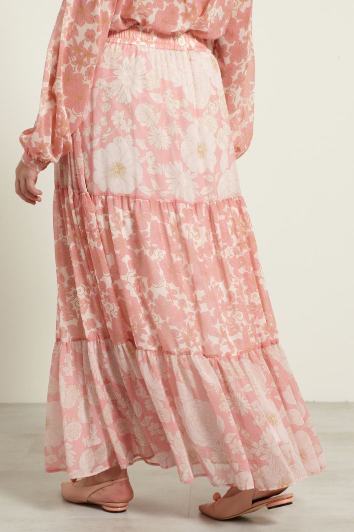 Gonna con balze in georgette Fashion Market - 4