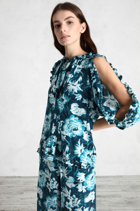 Blusa in crêpe di seta - Fashion Market