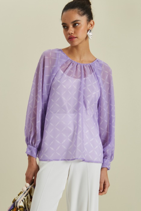 Blusa in voile stampata - Fashion Market
