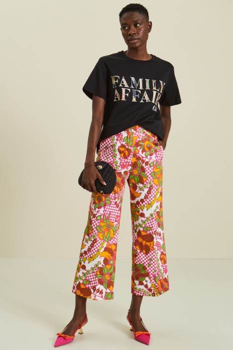 Pantaloni svasati con piega Fashion Market