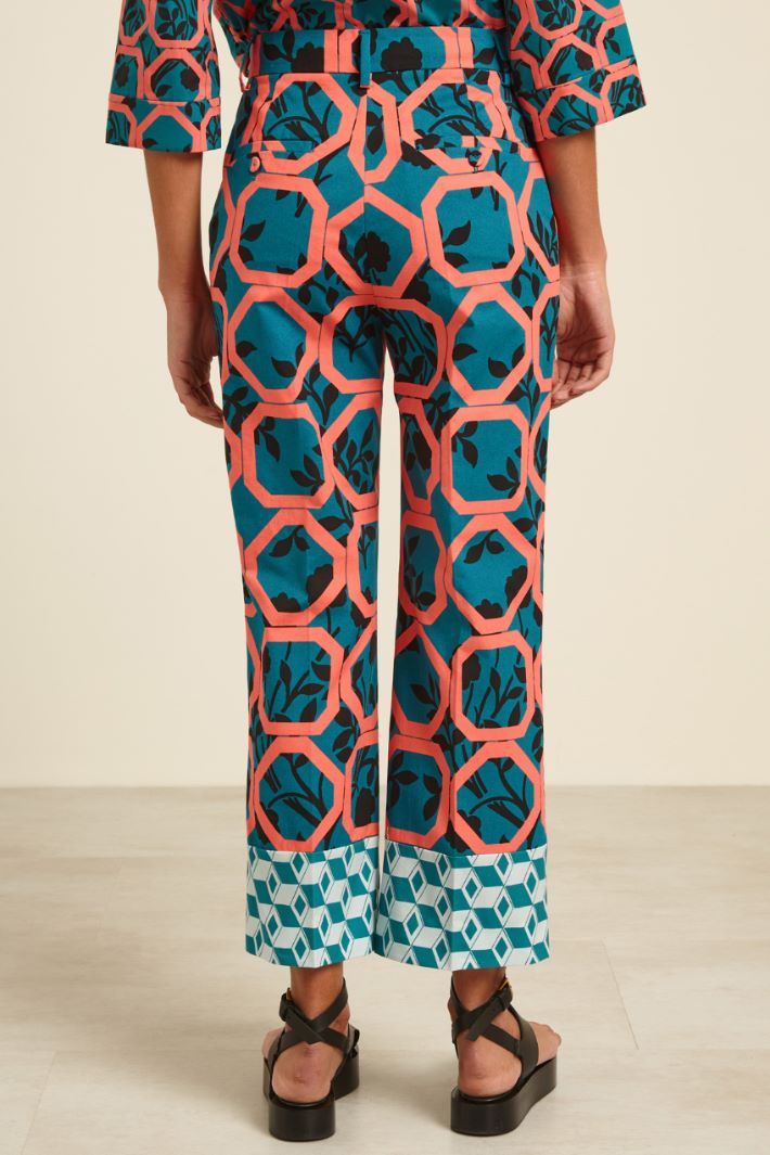 Pantaloni in faille stampato Fashion Market - 4