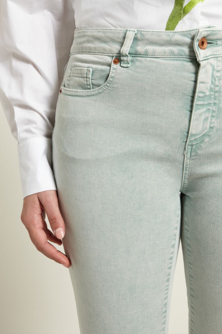 Pantaloni slim con spacchetti - SALVIA - Fashion Market - 3
