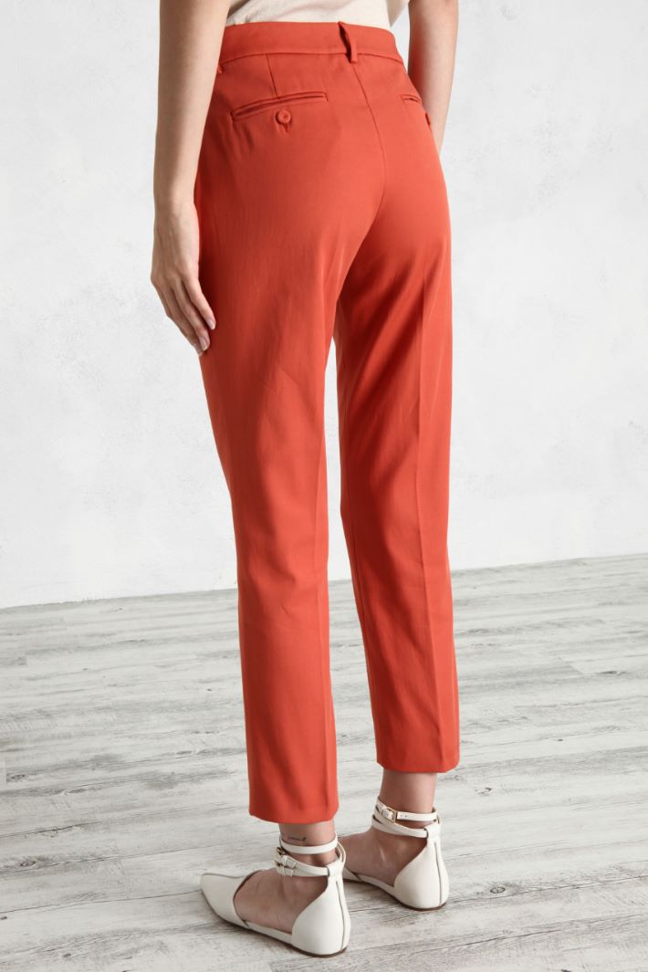 Pantaloni dritti in cotone - CORALLO - Fashion Market - 4