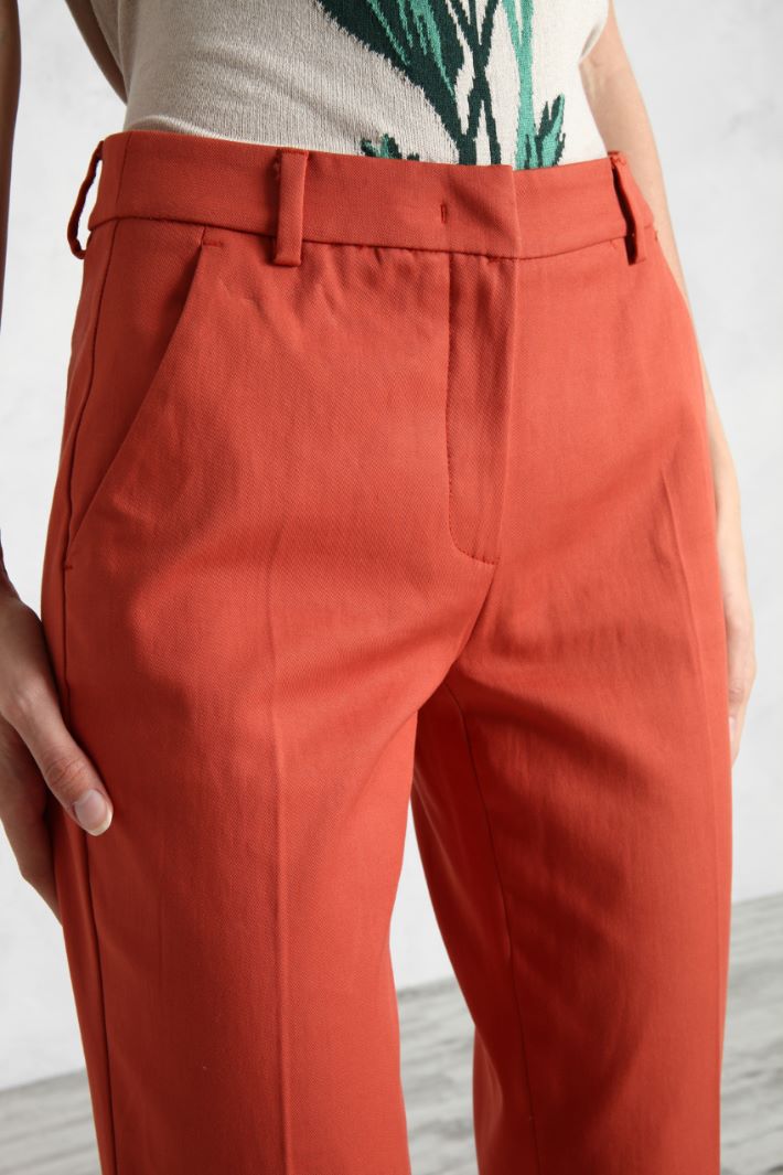 Pantaloni dritti in cotone - CORALLO - Fashion Market - 3