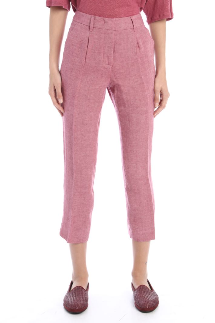 Pantaloni in canvas di lino - MALVA - Fashion Market - 2