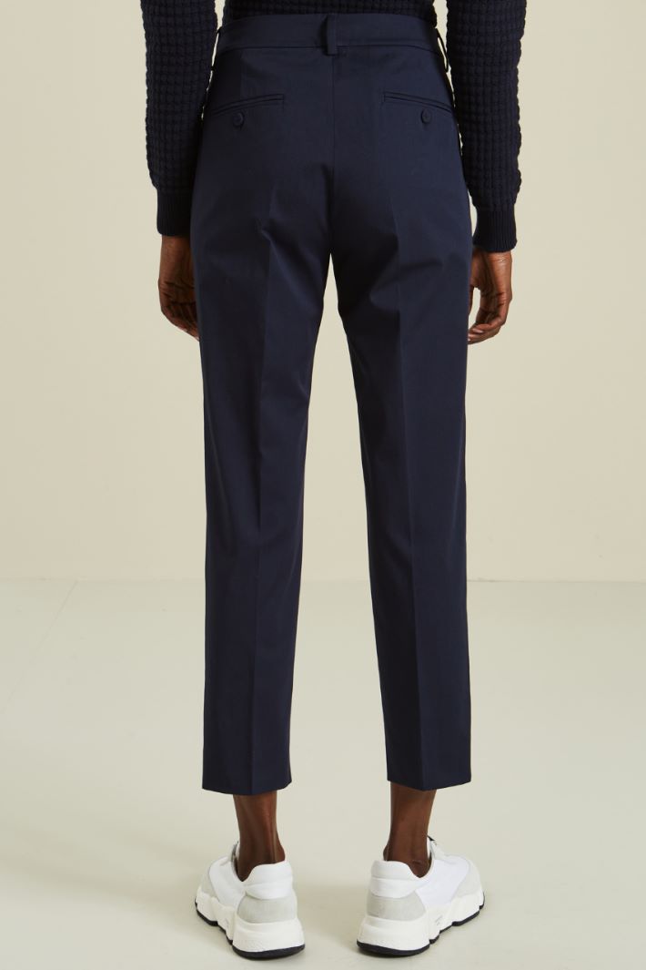 Pantaloni in gabardina - BLU NOTTE - Fashion Market - 4