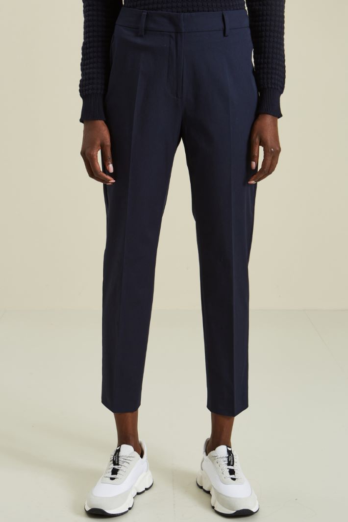 Pantaloni in gabardina - BLU NOTTE - Fashion Market - 2