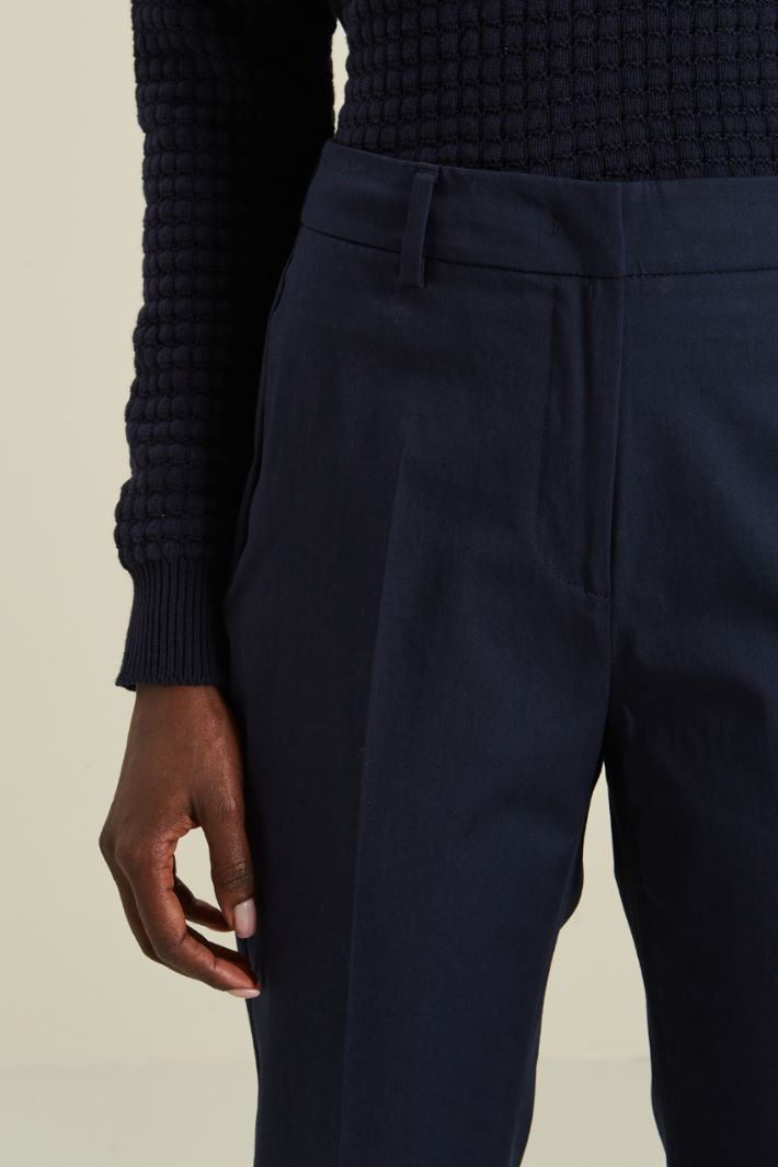 Pantaloni in gabardina - BLU NOTTE - Fashion Market - 3