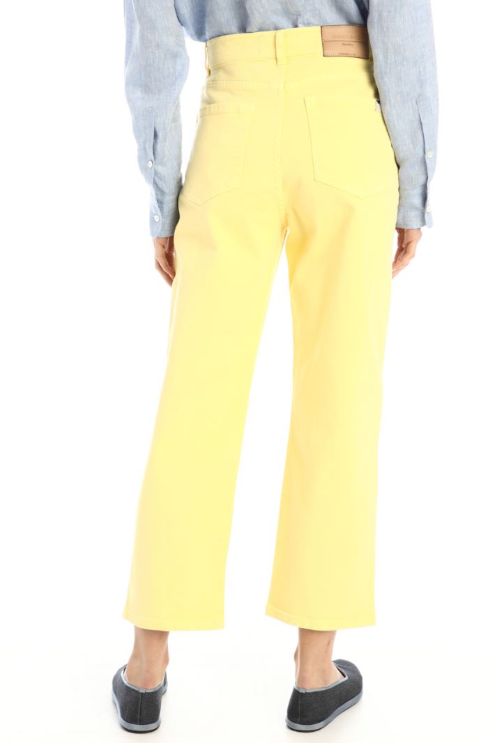 Pantaloni in bull di cotone - GIALLO - Fashion Market - 4