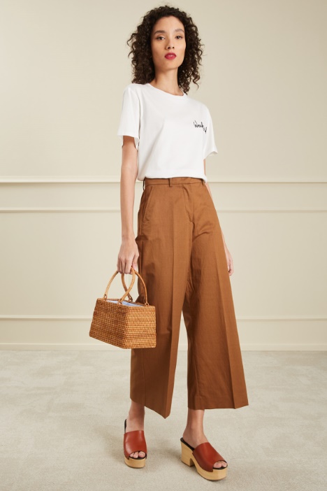 Pantaloni in twill di cotone - Fashion Market