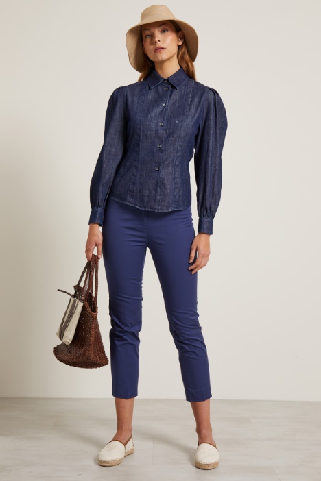 Pantaloni cropped in cotone Fashion Market