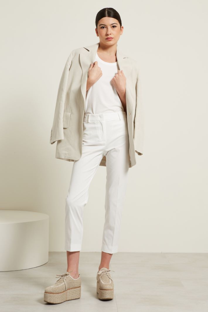 Pantaloni cropped in cotone Fashion Market