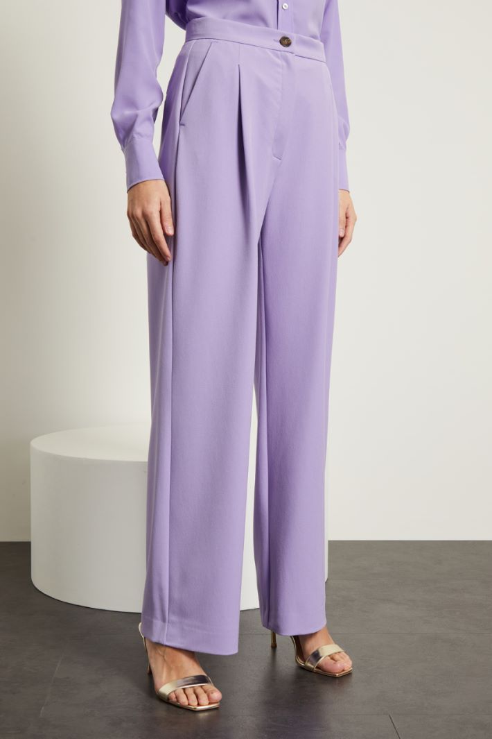 Pantaloni a palazzo con pinces Fashion Market - 2