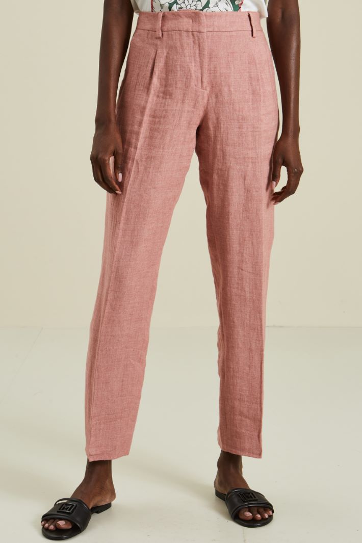 Pantaloni in stuoia di lino - MALVA - Fashion Market - 2