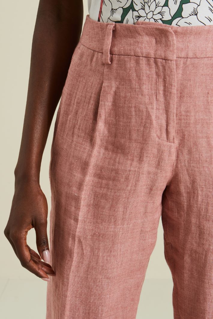 Pantaloni in stuoia di lino - MALVA - Fashion Market - 3