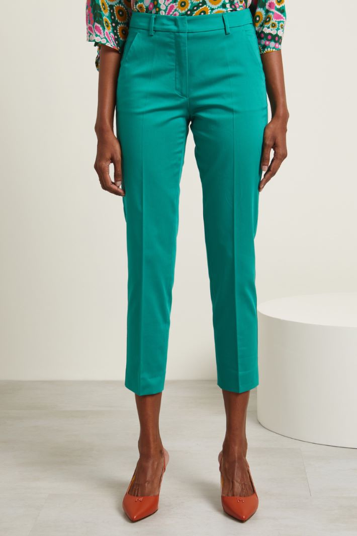 Pantaloni in raso  - VERDE - Fashion Market - 4