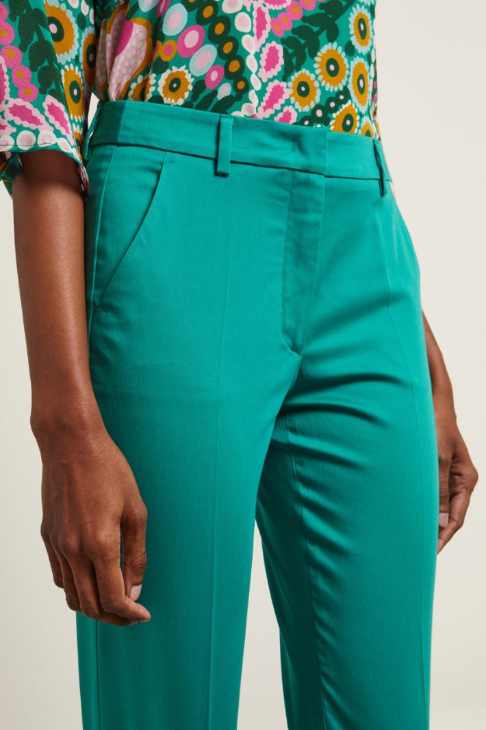 Pantaloni in raso  - VERDE - Fashion Market - 2