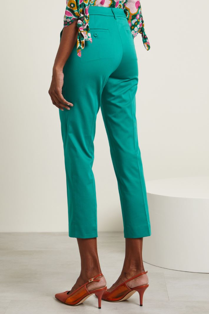 Pantaloni in raso  - VERDE - Fashion Market - 3