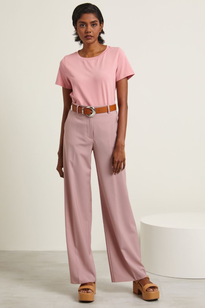 Pantaloni in tela  - ROSA ANTICO - Fashion Market