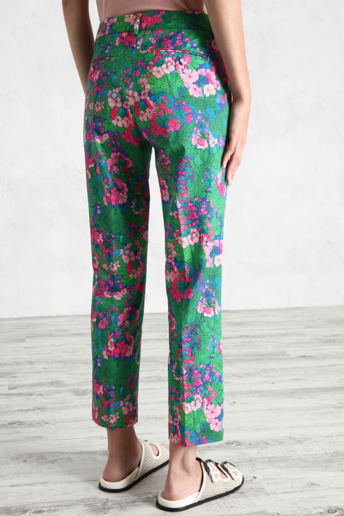 Pantaloni in gabardine - VERDE ROSA - Fashion Market - 4
