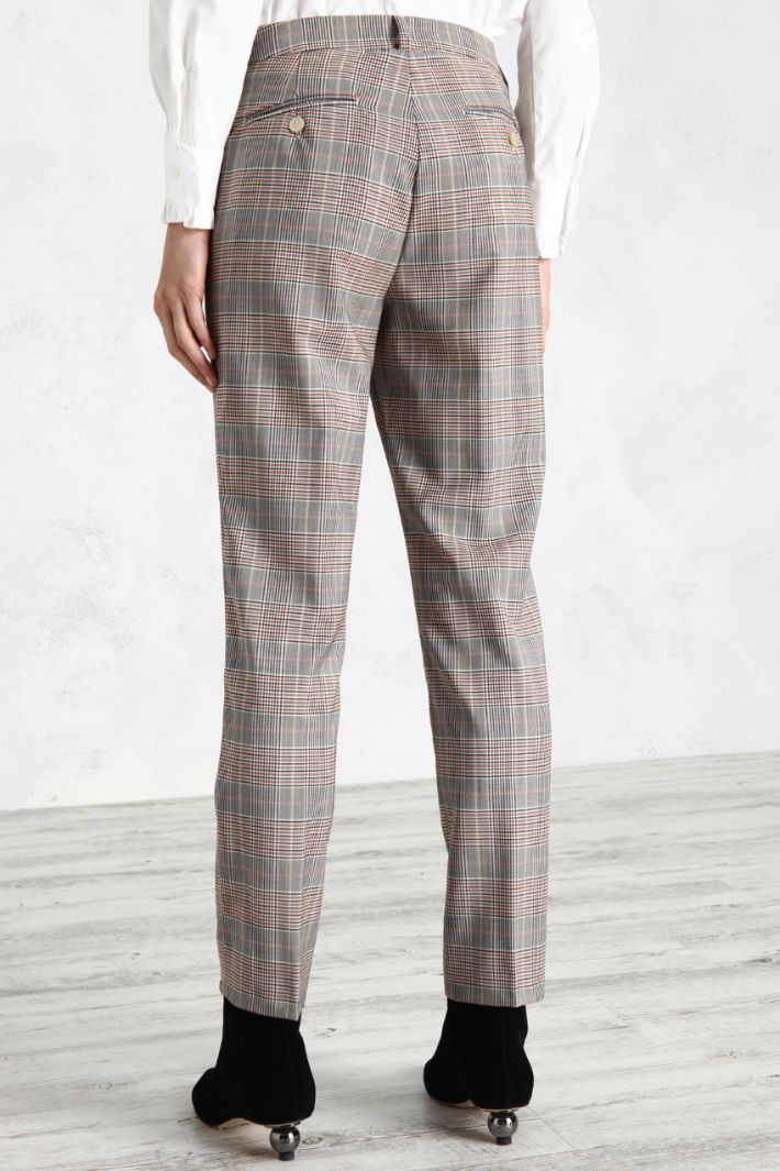 Pantaloni sigaretta tinto filo - NERO BIANCO ROSSO - Fashion Market - 4