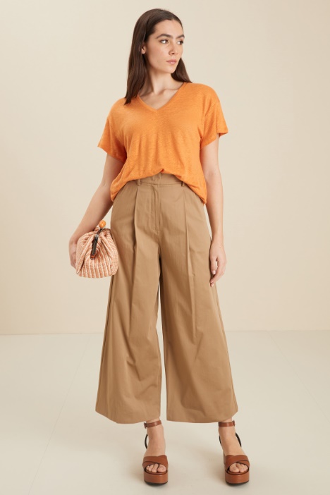 Pantaloni in raso di cotone Fashion Market