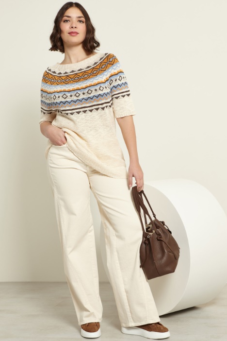 Pantaloni a palazzo in drill Fashion Market