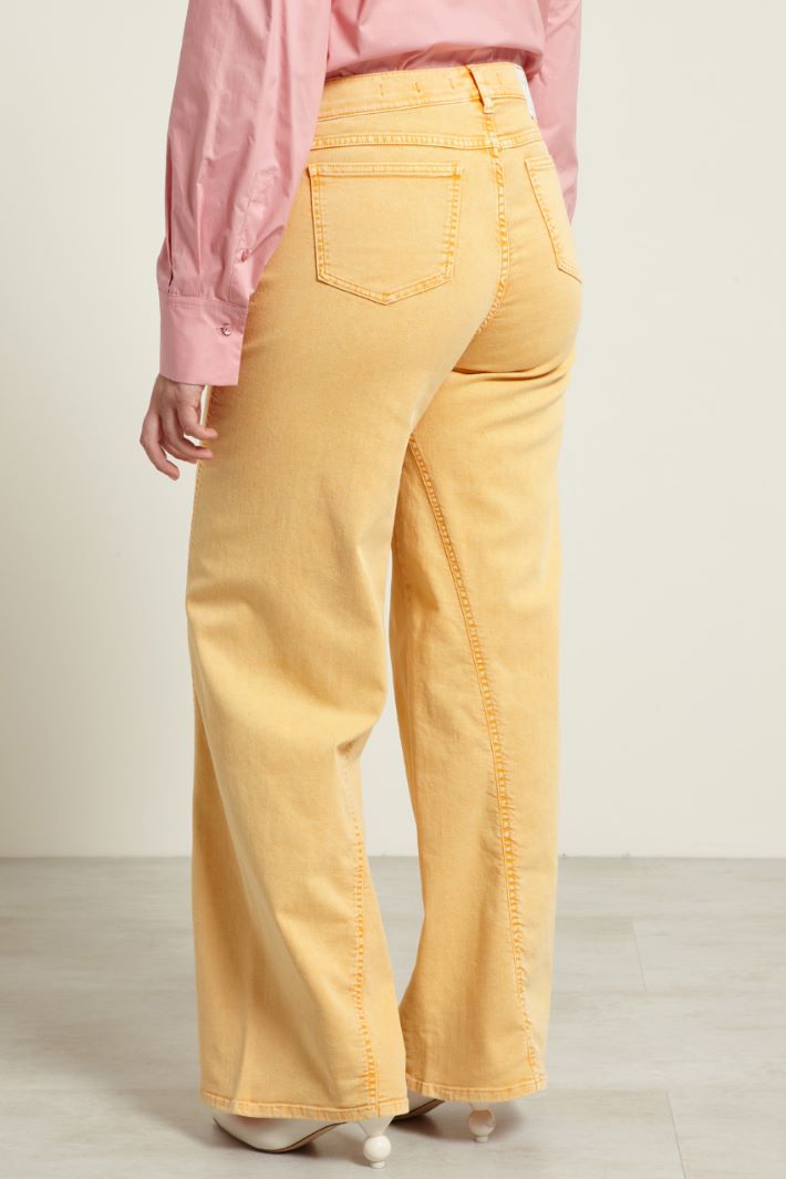Pantaloni a palazzo in drill Fashion Market - 4