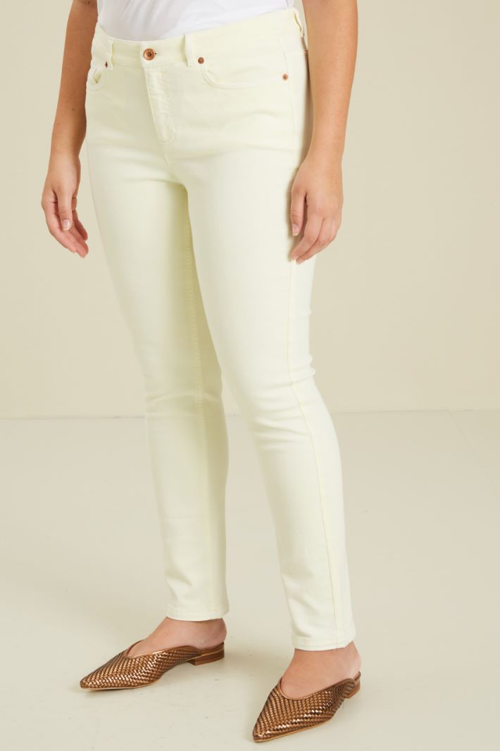 Pantaloni in bull di cotone Fashion Market - 2