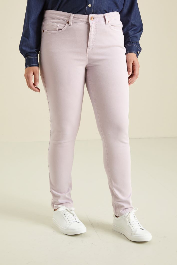 Pantaloni in bull di cotone Fashion Market - 2