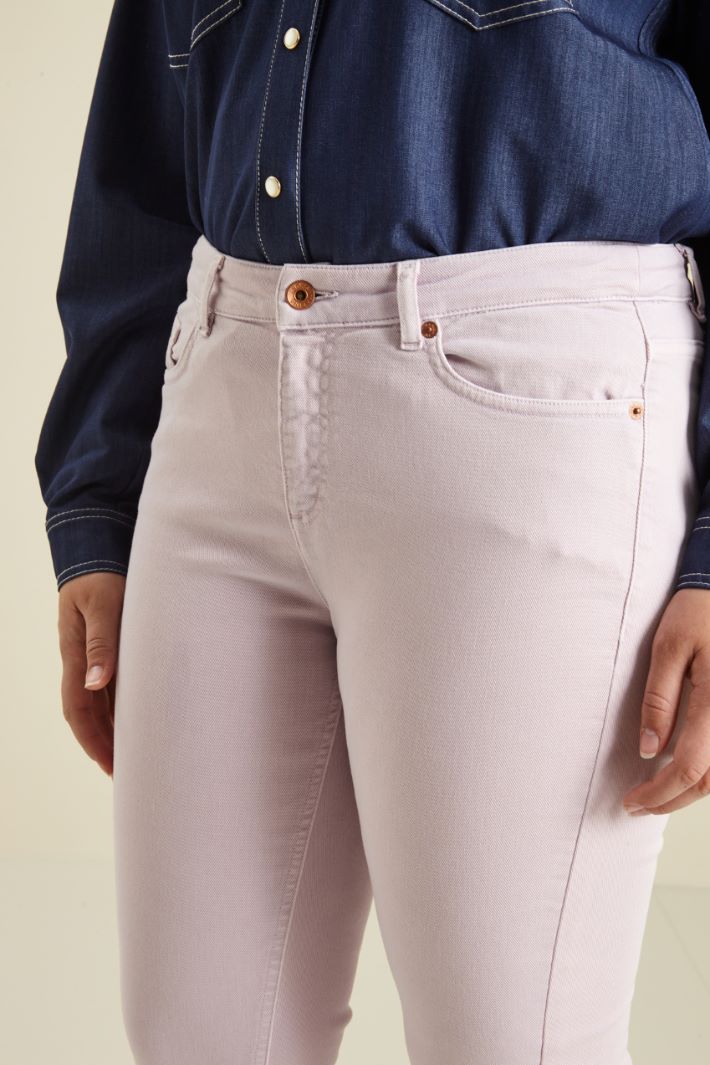 Pantaloni in bull di cotone Fashion Market - 3