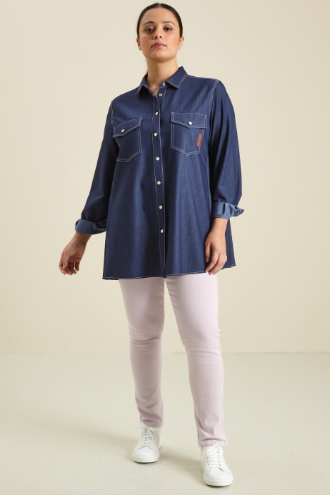 Pantaloni in bull di cotone Fashion Market