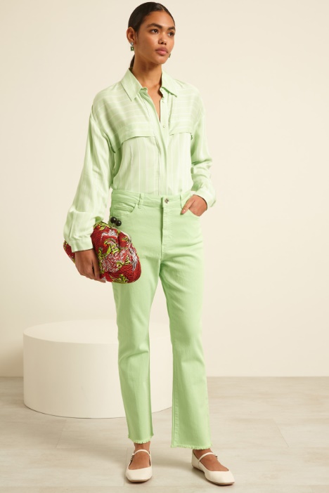 Pantaloni con bordi sfrangiati Fashion Market