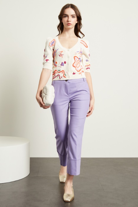 Pantaloni con risvolto cucito Fashion Market