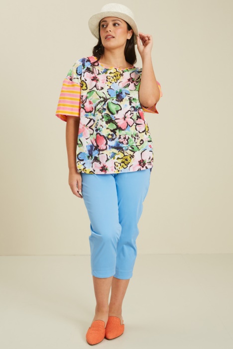 Pantaloni capri in cotone Fashion Market