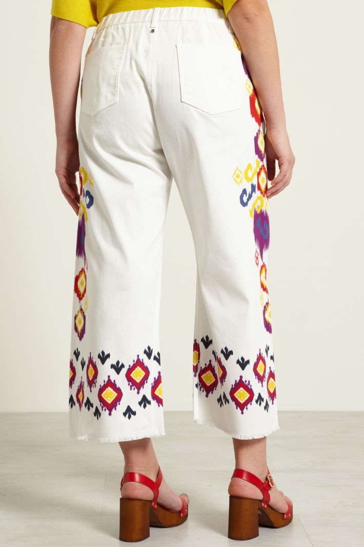 Pantaloni con bordi sfrangiati Fashion Market - 4