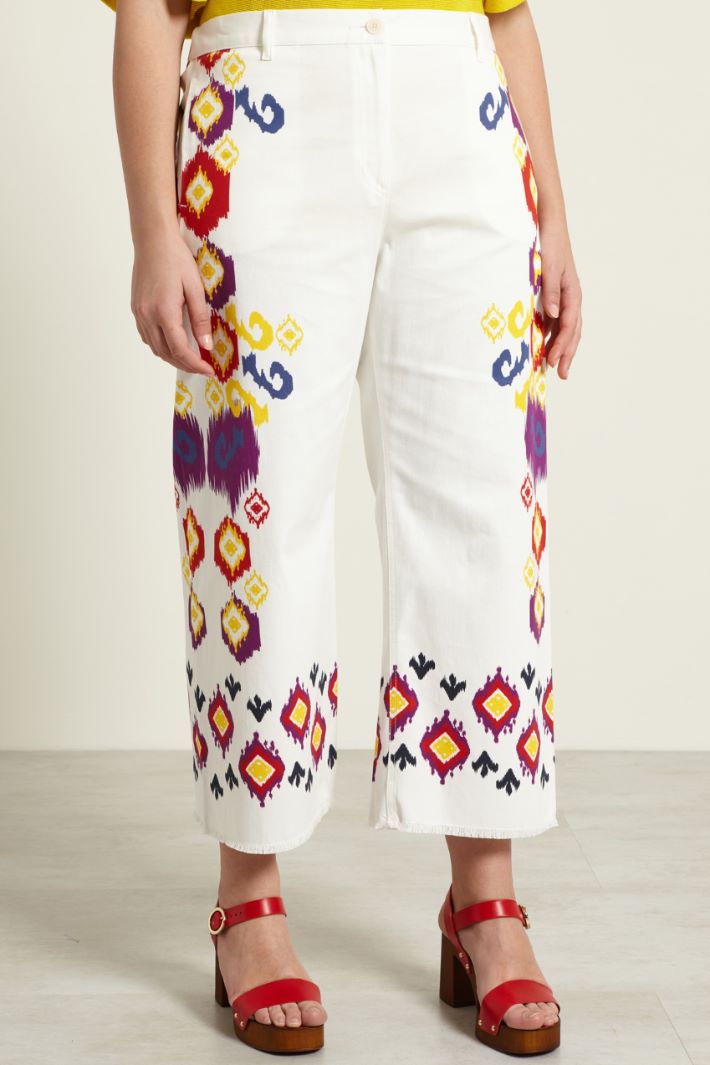 Pantaloni con bordi sfrangiati Fashion Market - 2