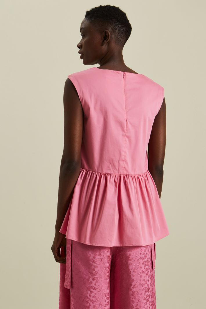 Top in popeline di cotone Fashion Market - 4