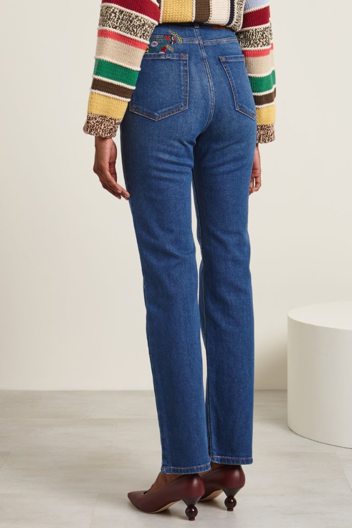Jeans dritti con vita alta Fashion Market - 4