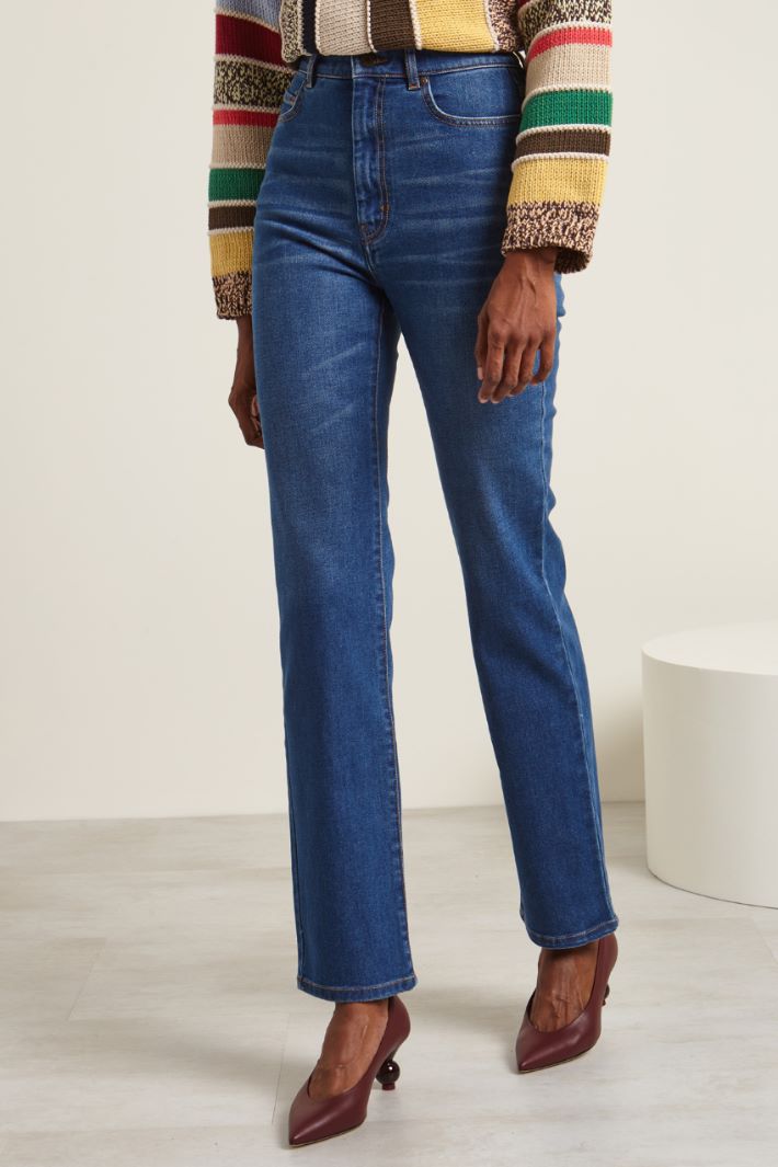 Jeans dritti con vita alta Fashion Market - 2